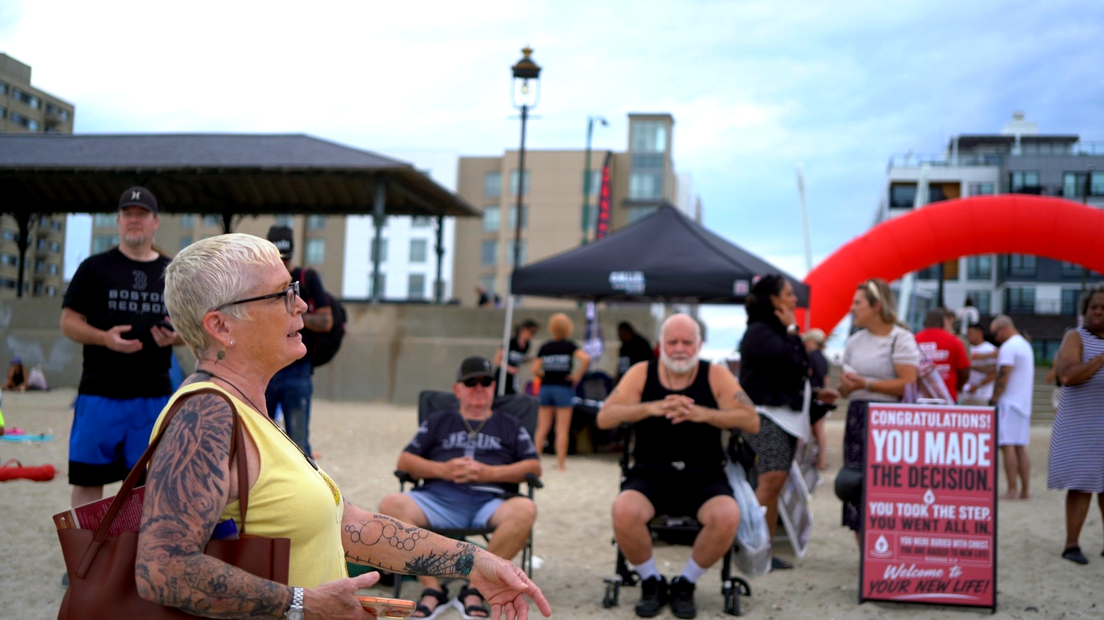 Featured photograph from the Revere Beach public baptism